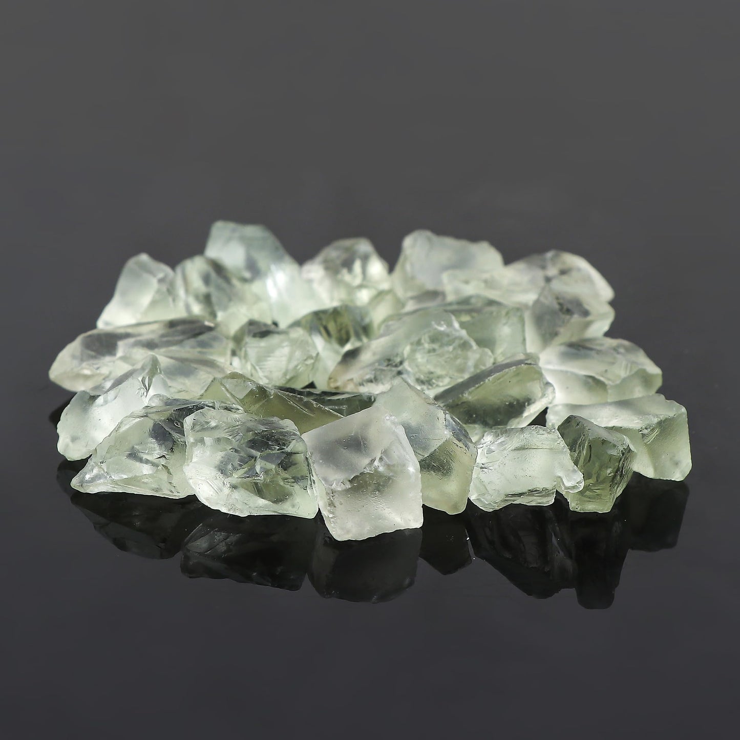 ColouredRocks Green Amethyst (250cts) (24-25pcs) (14-20mm) Natural Raw Crystals, Loose Gemstone, Wholesale Rough, Jewelry Making Supply, Chakra Healing Stones, DIY Craft, Gem Collection