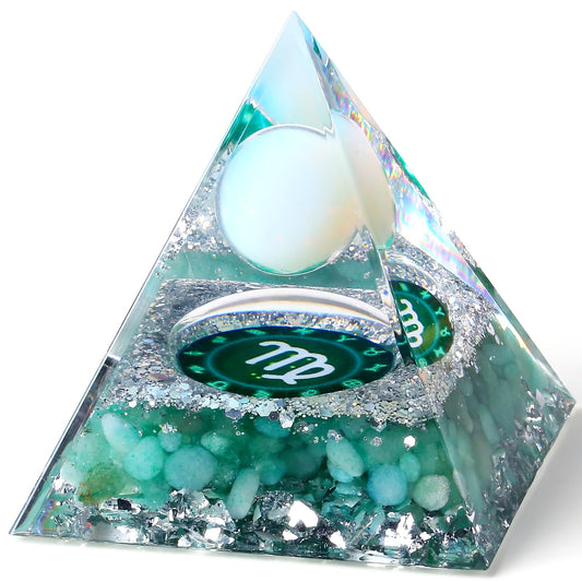 YATOJUZI 12 Zodiac Virgo Birthday Gifts for Women Men Green Aventurine Healing Crystals Natural Crystal Stones Gemstones Orgonite Chakra Reiki Lucky Energy Decor for Office Desk Decorations