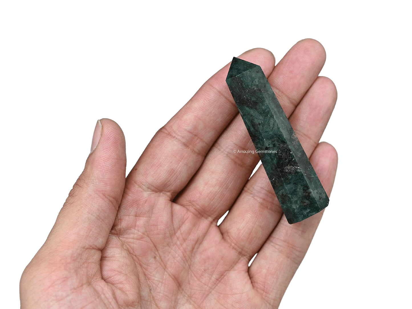 Amazing Gemstone Chrome Diopside Crystal Towers - Natural Healing Crystal Point Obelisk for Reiki Healing and Crystal Grid (2" to 3" INCH)
