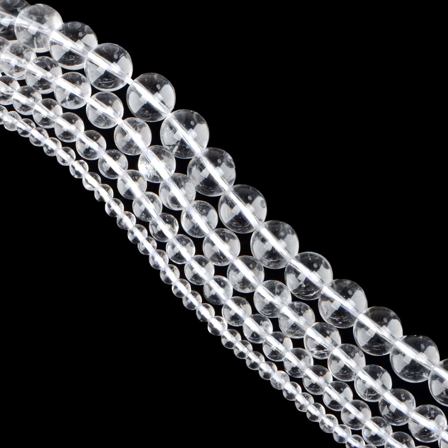 AD Beads Natural Gemstone Round Loose Beads 15" for Bracelet Necklace Earrings Jwelery Making Crafts DIY 3 (8mm, Clear Quartz)