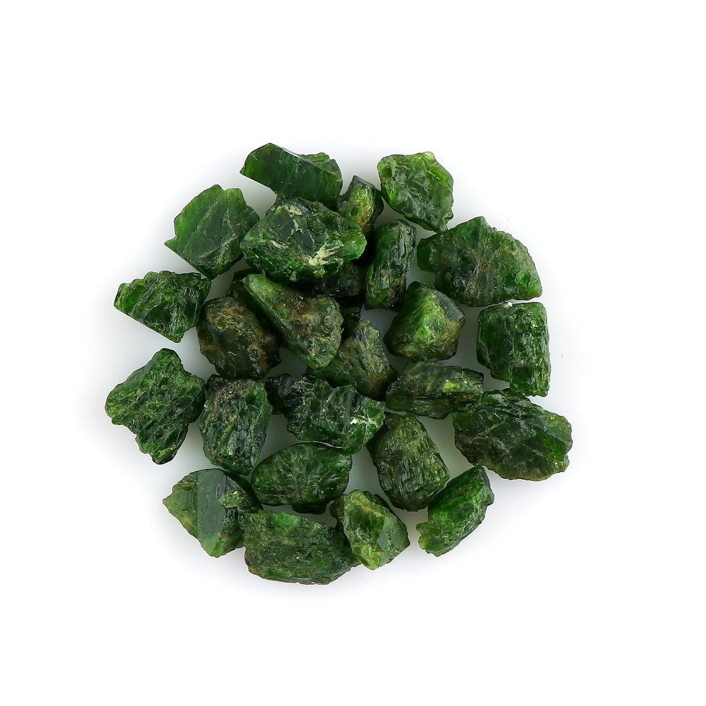 CRYSTALINES 100Ct, Wholesale Natural Raw Green Chrome Diopside Gemstone, Untreated Rough Stones, Loose Bulk Supplies, DIY Jewelry Making, Healing Crystals, Birthstone, Gem Collection, 18-20pcs