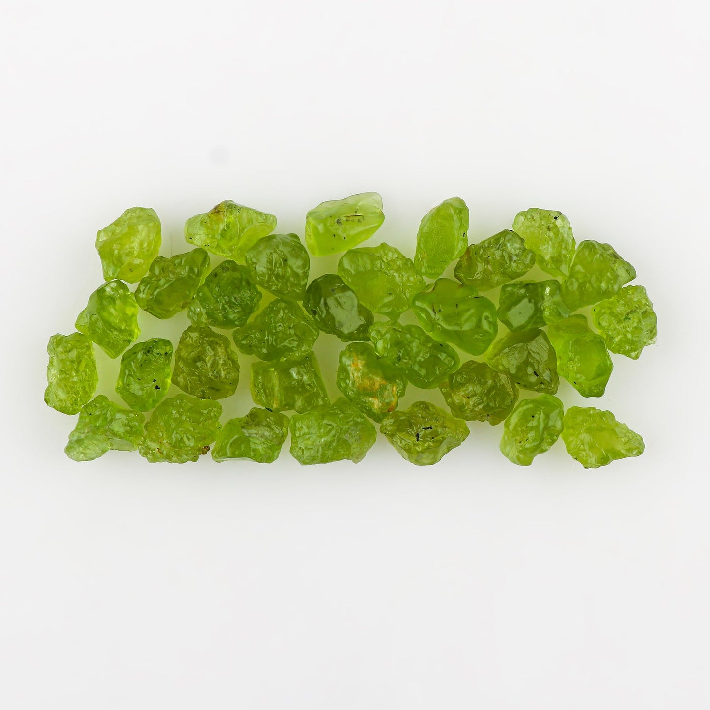 CRYSTALINES (50cts) Natural Raw Peridot Gemstones, Wholesale Rough Stones, DIY Craft-Jewelry Making, Healing Crystals, August Birthstone, Loose Bulk Supplies, Gem Collection (16-18pcs)