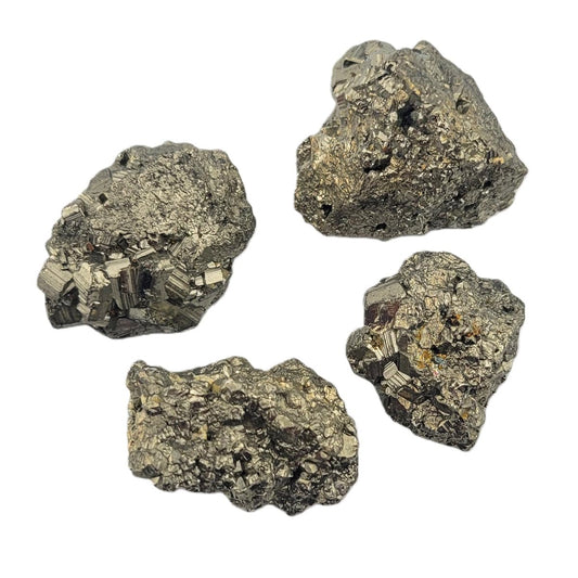 3-5Pcs Pyrite Natural Raw Crystals 1''-1.5'' Rough Stones Rocks for Tumbling Polishing Cabbing Gemstones Crystals and Healing Stones for Wicca Reiki,Fountian Rocks for Decorations (Pyrite)