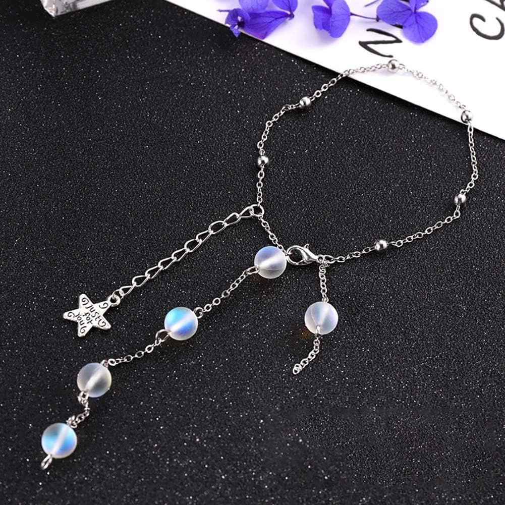100Pcs 8mm Matte Crystal Glass Beads Mermaid Aurora Beads Moonstone Beads Bead Assortments for Jewelry Making Arts, Crafts