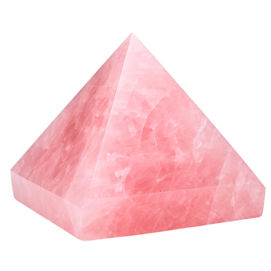 Amazing Gemstone Star Rose Quartz Pyramid Crystal Healing Stones - 1.5" Great Pyramid Figurine of Natural Stone Pyramid for Meditation, Reiki, Chakra Balancing and Crystal Pyramids Grid