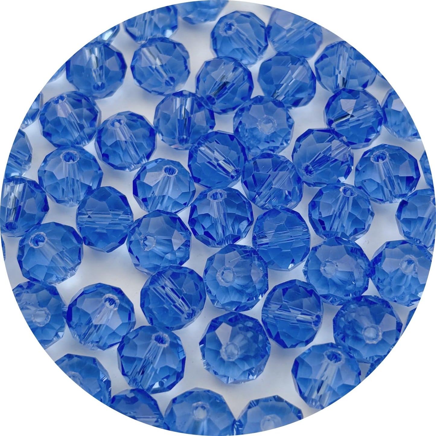 YUEXIGO 600pcs 3mm Crystal Glass Beads for Jewelry Making, Faceted Rondelle Glass Spacer Beads for Wind Chimes Bracelet Earring Necklace DIY Craft(Light Blue)