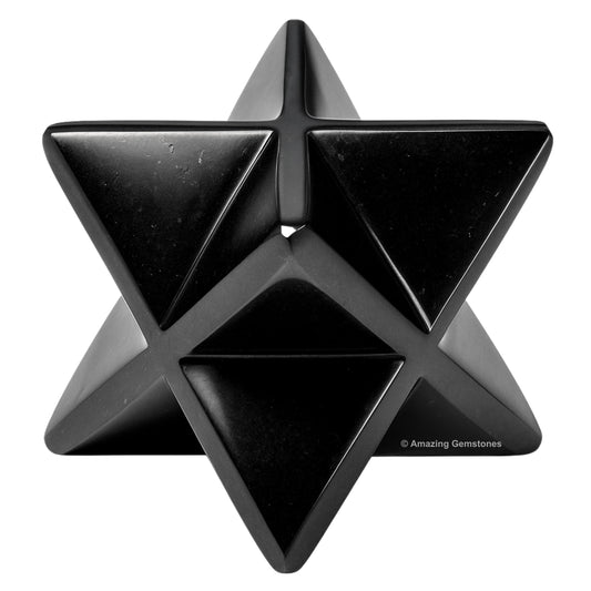 Amazing Gemstone Black Tourmaline Merkaba Crystal - 0.75 Inches Metaphysical Merkaba Star for Meditation - Energetic Tetrahedron Crystal and Healing Stones for Spiritual Growth and Healing (15-20mm)