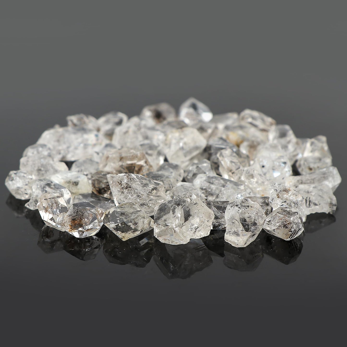 GEMKORA 50 carats, 6 to 8pcs, Raw Herkimer Diamond Quartz Gemstone and Crystals, Wholesale Gemstone Lot, Rough Crystals, Rock Stones, Jewelry Making Supplies, DIY & Crafts, A+ Grade (15-20mm)