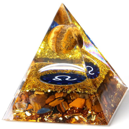 YATOJUZI 12 Zodiac Leo Birthday Gifts for Women Men Tigers Eye Healing Crystals Natural Crystal Stones Gemstones Orgonite Chakra Reiki Lucky Energy Decor for Office Desk Decorations