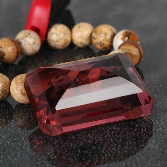 GEMHUB Gemstones For Jewelry Making 65.50 Carats Brazilian Color-Change Alexandrite Stone Emerald Shape Loose Gemstone Crystals