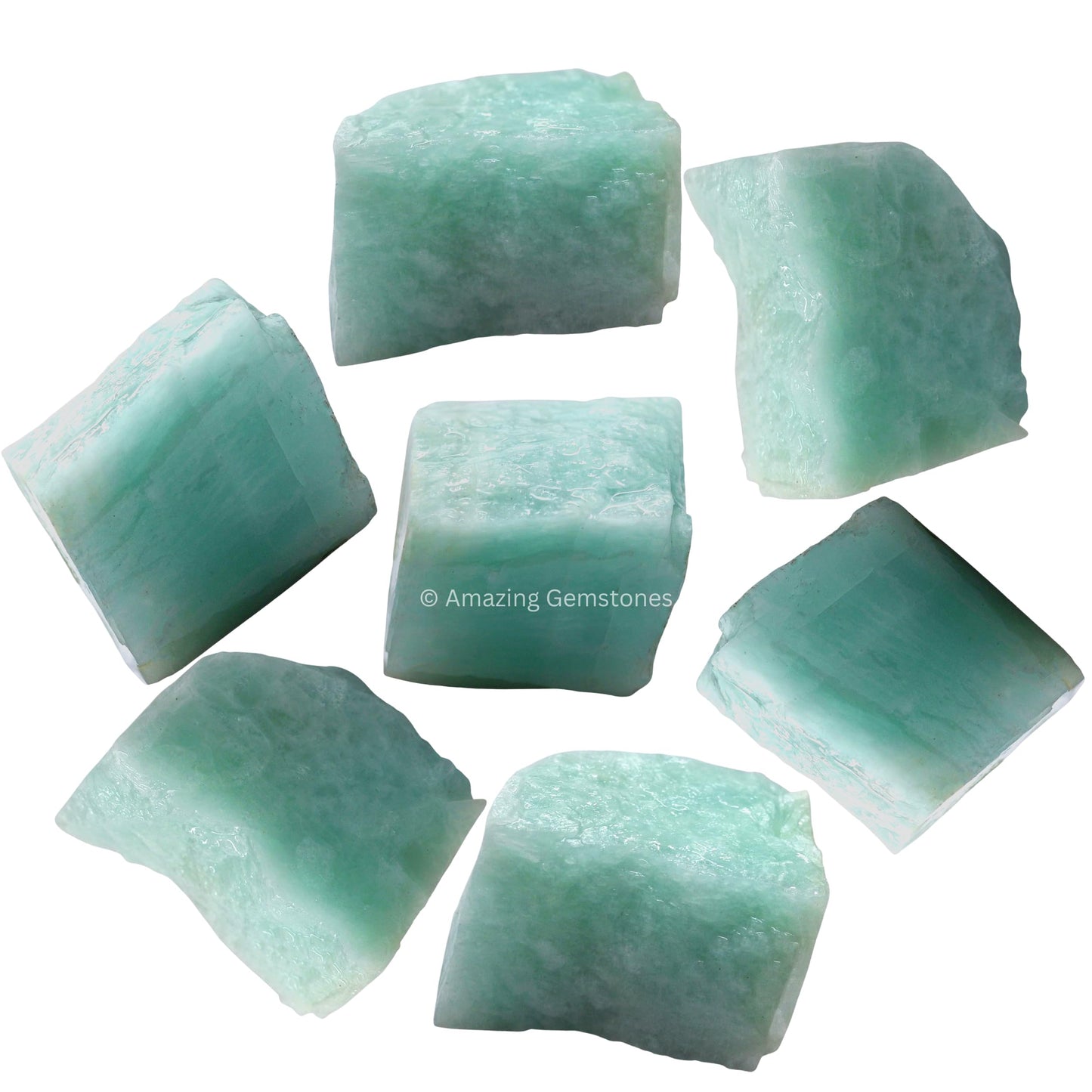 Amazing Gemstone Amazonite Raw Crystals and Healing Stones, Natural Rocks for Tumbling and DIY Raw Stones and Crystals (1 lb)