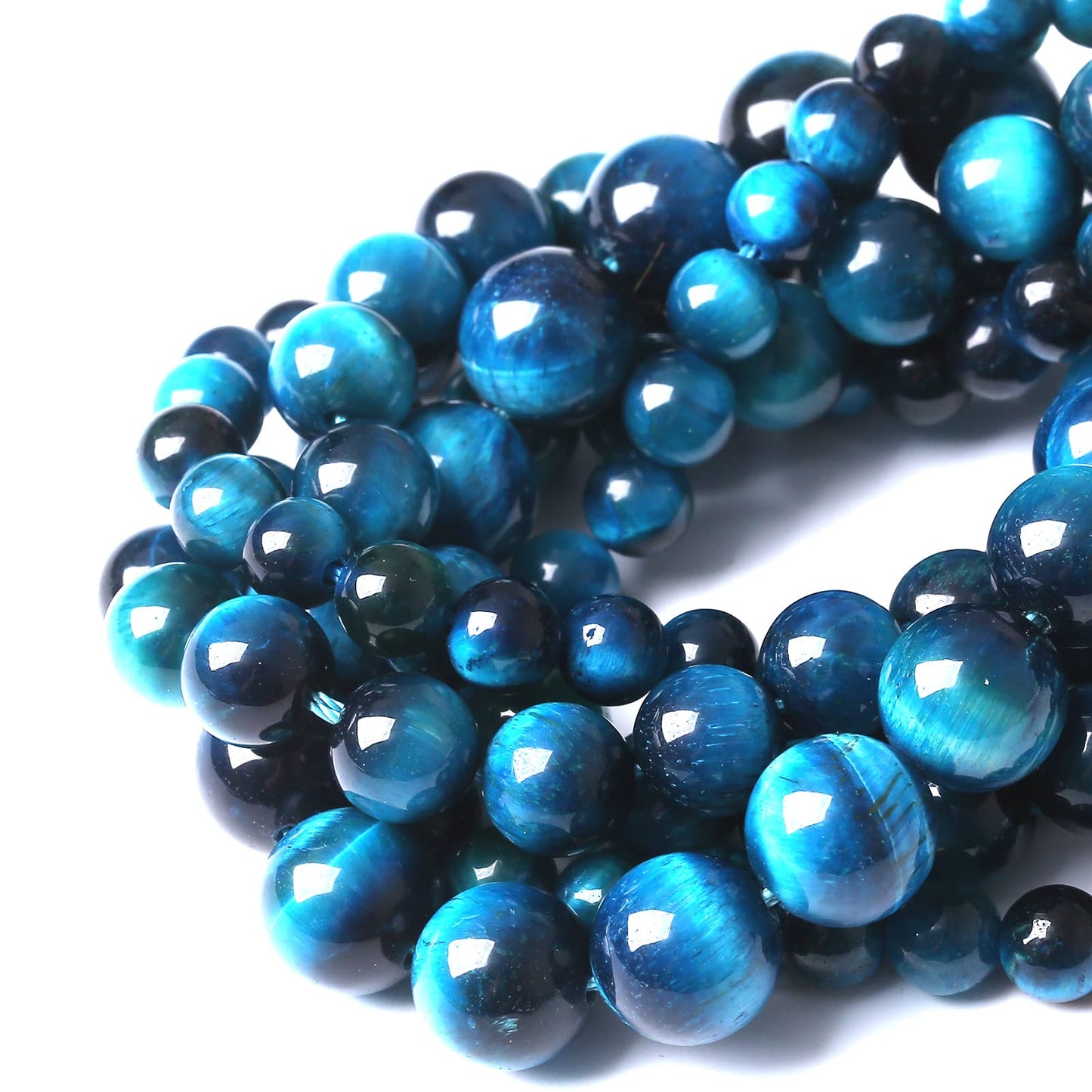 60PCS 6MM AAA Blue Tiger Eye Stone Beads Natural Gemstone Bead Crystal Healing Energy Jewelry Making DIY 15 inches