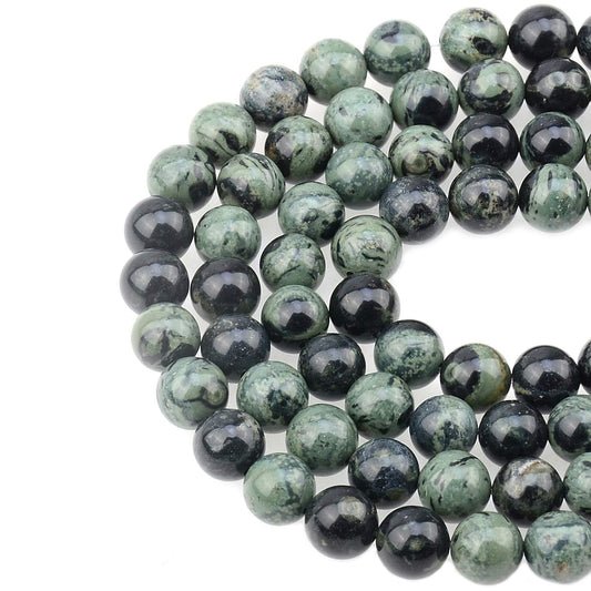 LPBeads 100PCS 8mm Natural Kambaba Beads Gemstone Round Loose Beads for Jewelry Making with Crystal Stretch Cord