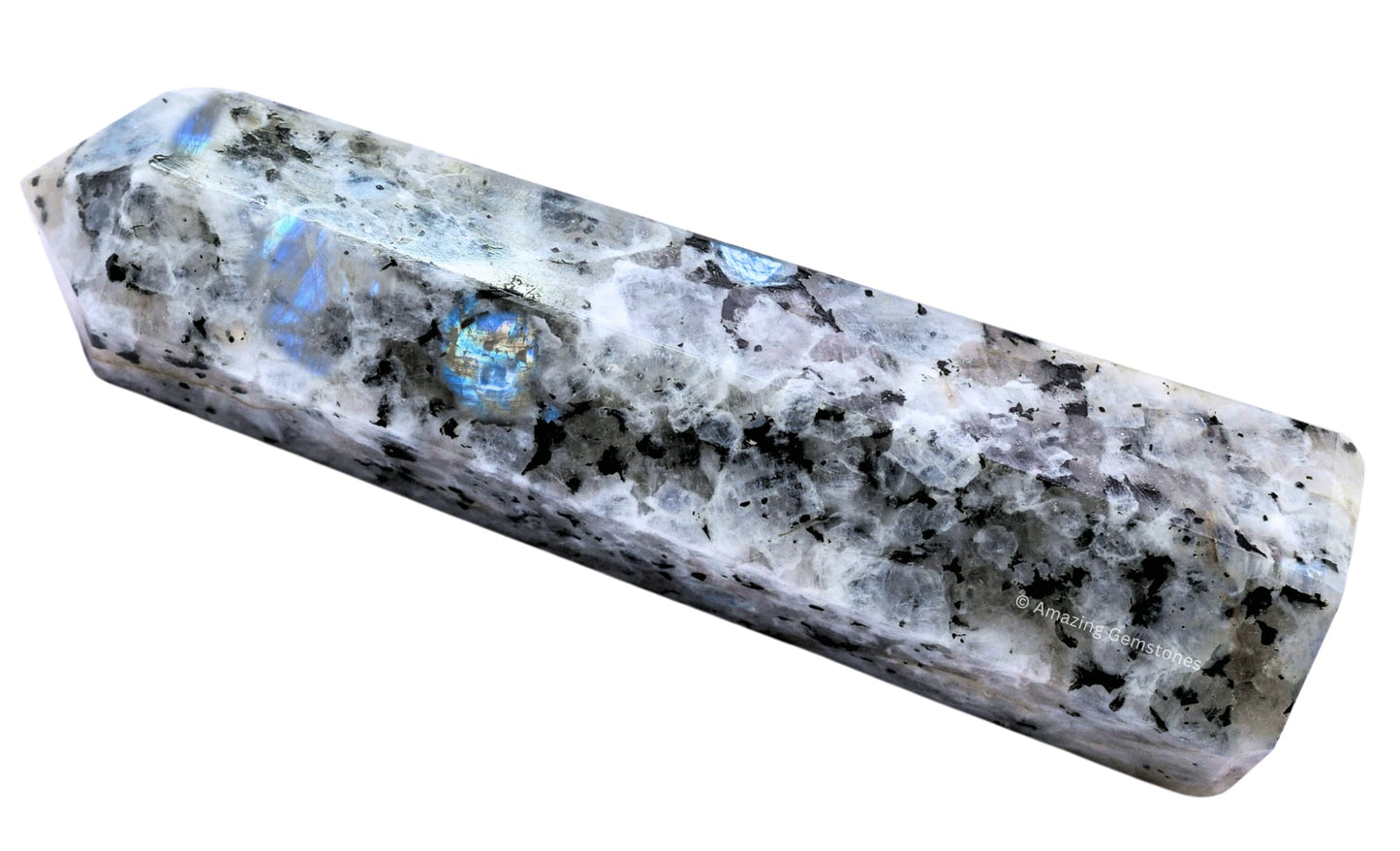 Amazing Gemstone Large Rainbow Moonstone Crystal Towers ~ Natural Healing Crystal Point Obelisk for Reiki Healing and Crystal Grid (5.5" to 6" INCH)