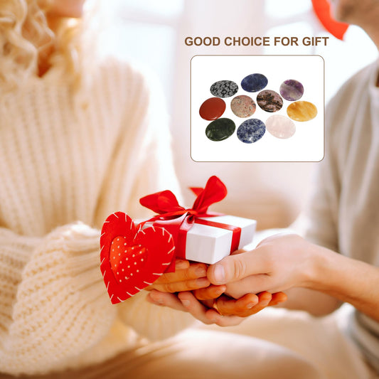 MECCANIXITY 2 Pcs Thumb Worry Stone for Anxiety, Black Net Stone Relief Crystals Hand Thumb Stones Pocket Gems Natural Polished for Yoga Meditation Relief