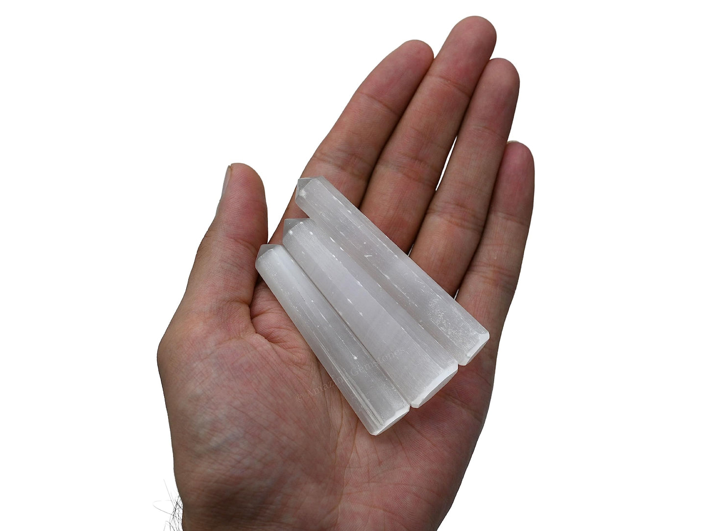 Amazing Gemstone Selenite Crystal Towers - Natural Healing Crystal Point Obelisk for Reiki Healing and Crystal Grid (3" to 4" INCH)