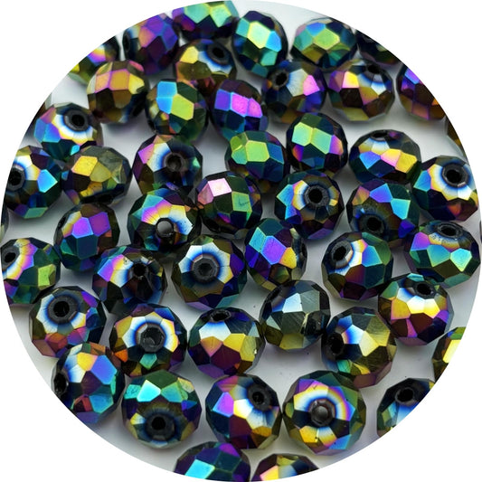 YUEXIGO 600pcs 3mm Crystal Glass Beads for Jewelry Making, Faceted Rondelle Glass Spacer Beads for Wind Chimes Bracelet Earring Necklace DIY Craft(Rainbow)