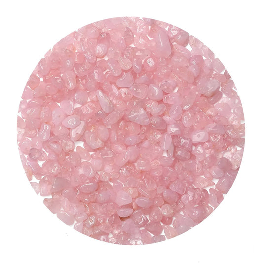 Natural Chip Stone Beads 450pcs Rose Quartz Chips 5-8mm Genuine Real Irregular Healing Crystal Rocks Hole Drilled DIY Loose Gemstone Beads for Jewelry Making Bracelet Earrings Necklace Crafting