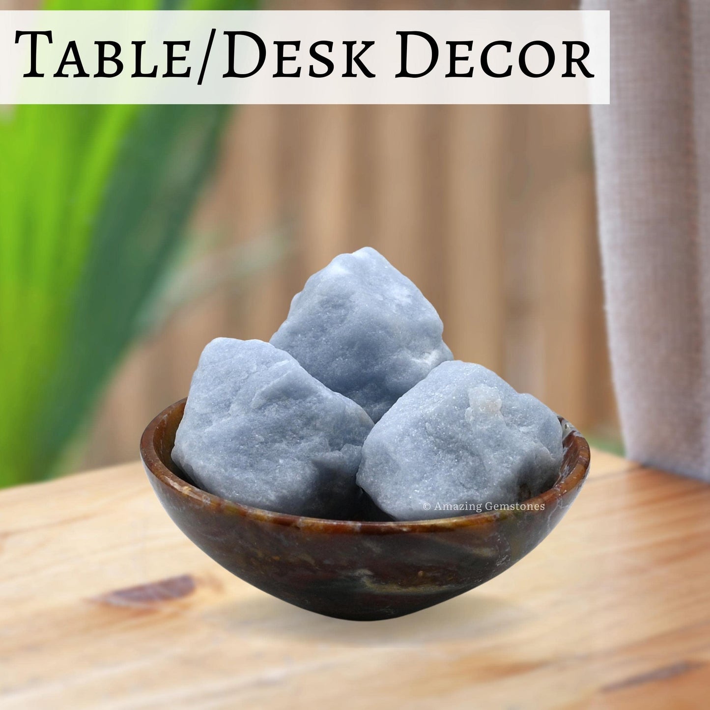 Amazing Gemstone Angelite Raw Crystals and Healing Stones, Natural Rocks for Tumbling - DIY Raw Stones and Crystals, 2 Pieces
