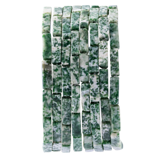 Natural African Jade Rectangle Tube Beads 4x13mm 38cm/str Loose Semi Gemstone Stone Beads for Making Bracelets Necklace Earrings