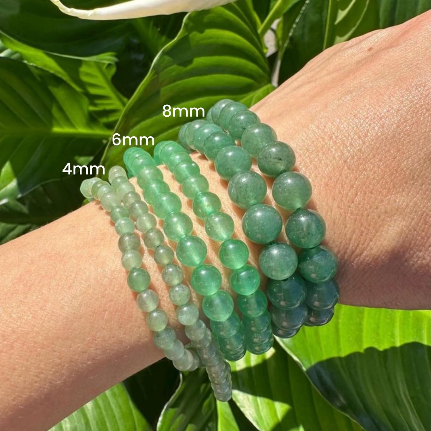 CHELYQST Green Aventurine Bracelet - Stone of Wealth,Stretch Natural Stone Crystal Beads Jewelry Gifts for Women Men Unisex Adult,6mm