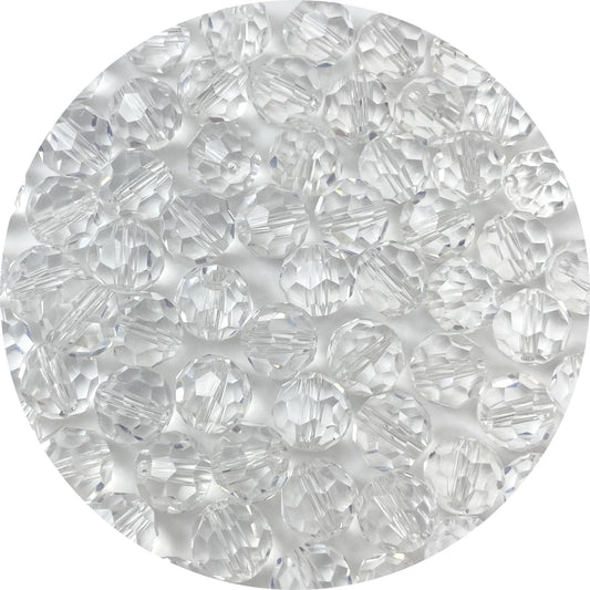 LIMAOLLY 70pcs 10mm Faceted Crystal Glass Beads Round Spacer Beads for Jewelry Making DIY Craft Making Necklace Bracelet Earring Wind Chimes Suncatchers Ornament(502-Crystal Clear)