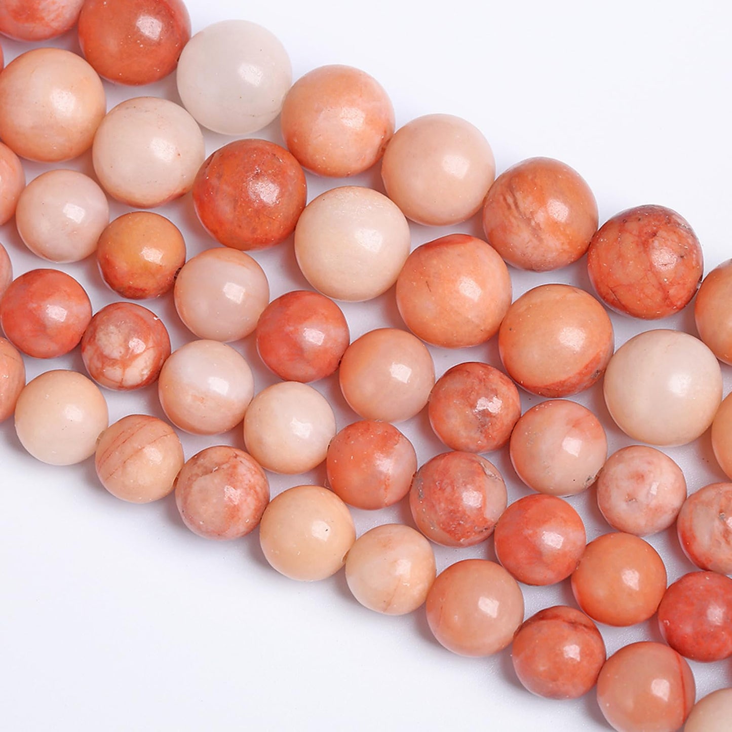 8MM 45PCS Natural Stone Pink Aventurine Loose Beads for Jewelry Making DIY Bracelet