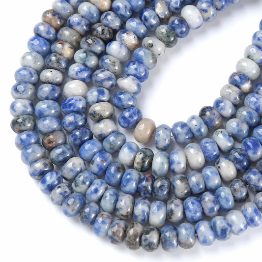 5x8MM 72PCS Sodalite Tube Rondelle Abacus Disk Spacer Loose Beads for Jewelry Making
