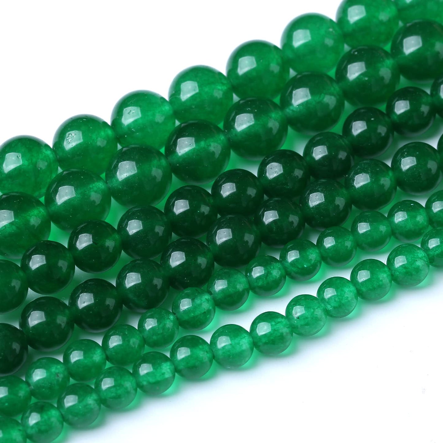60PCS 6MM Natural Green Chalcedony Stone Beads Energy Healing Beads for DIY Jewelry Bracelet Necklace Making for Jewelry Making15Inch