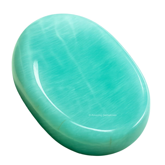 Amazing Gemstone Amazonite Worry Stone Crystals and Healing Stones for Stress Relief Gifts - Piedra Crystal Fidget for Meditation, Relaxation - Unique Stocking Stuffers and Birthday Gifts