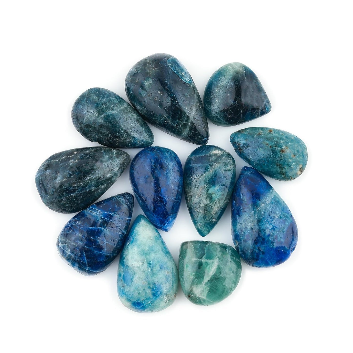 ColouredRocks (10 pcs. A++ COPPER AFGHANITE, Mix Shape, Natural Cabochon Crystals, Loose Gemstone, Wholesale Polished Supply, Jewelry Making, DIY Craft, Gem Collection (8-12 mm free size)