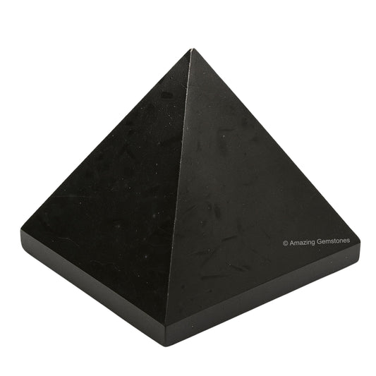 Amazing Gemstone Black Tourmaline Pyramid Crystal Healing Stones - 2" Great Pyramid Figurine of Natural Stone Pyramid for Meditation, Reiki, Chakra Balancing and Crystal Pyramids Grid