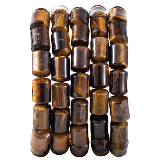 Natural Yellow Tiger Eye Cylinder Tube Beads 10x14mm 38cm/str Loose Semi Gemstone Stone Beads for Making Bracelets Necklace