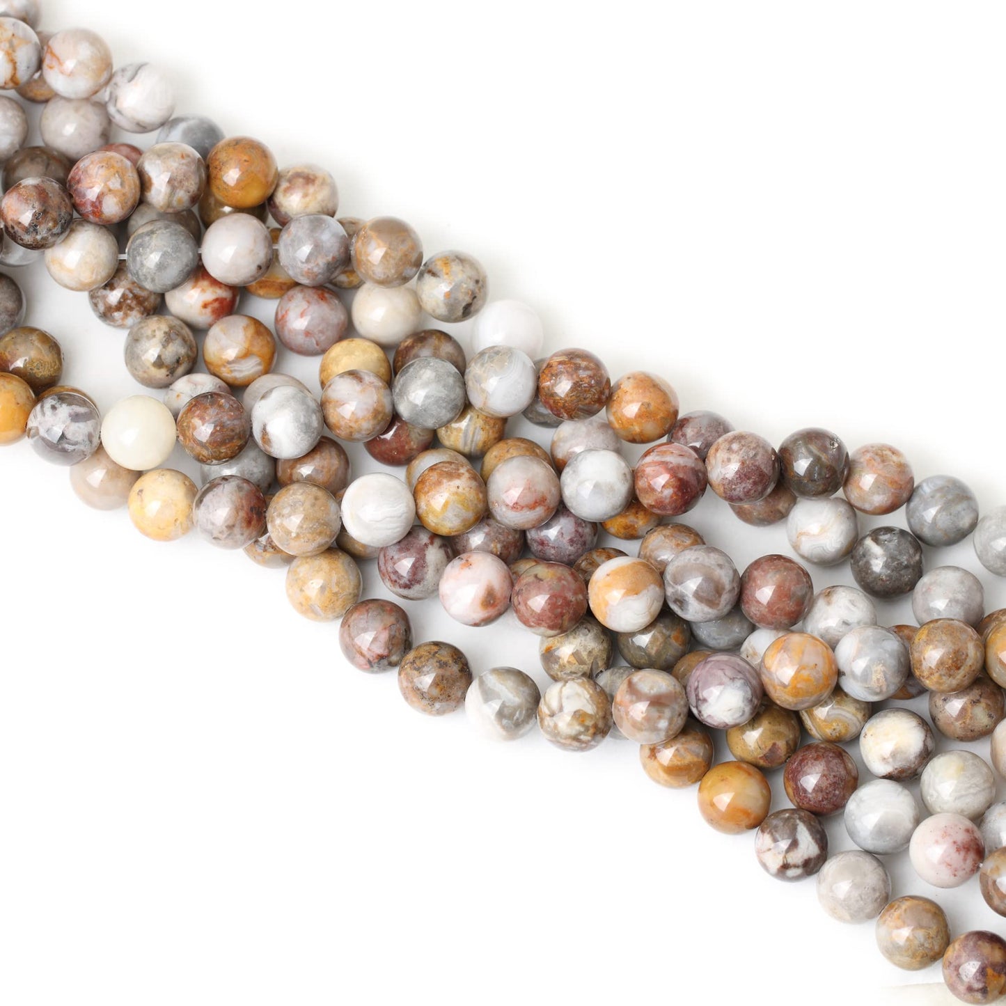 CHEAVIAN 35PCS 10mm Natural Gobi Agate Stone Gemstone Round Loose Beads for Jewelry Making Suppliese 1 Strand 15"