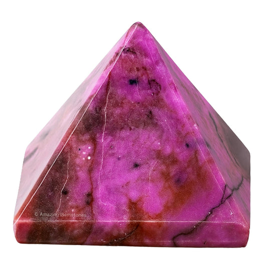 Amazing Gemstone Cobalt Calcite Pyramid Crystal Healing Stones - 1" Great Pyramid Figurine of Natural Stone Pyramid for Meditation, Reiki, Chakra Balancing and Crystal Pyramids Grid