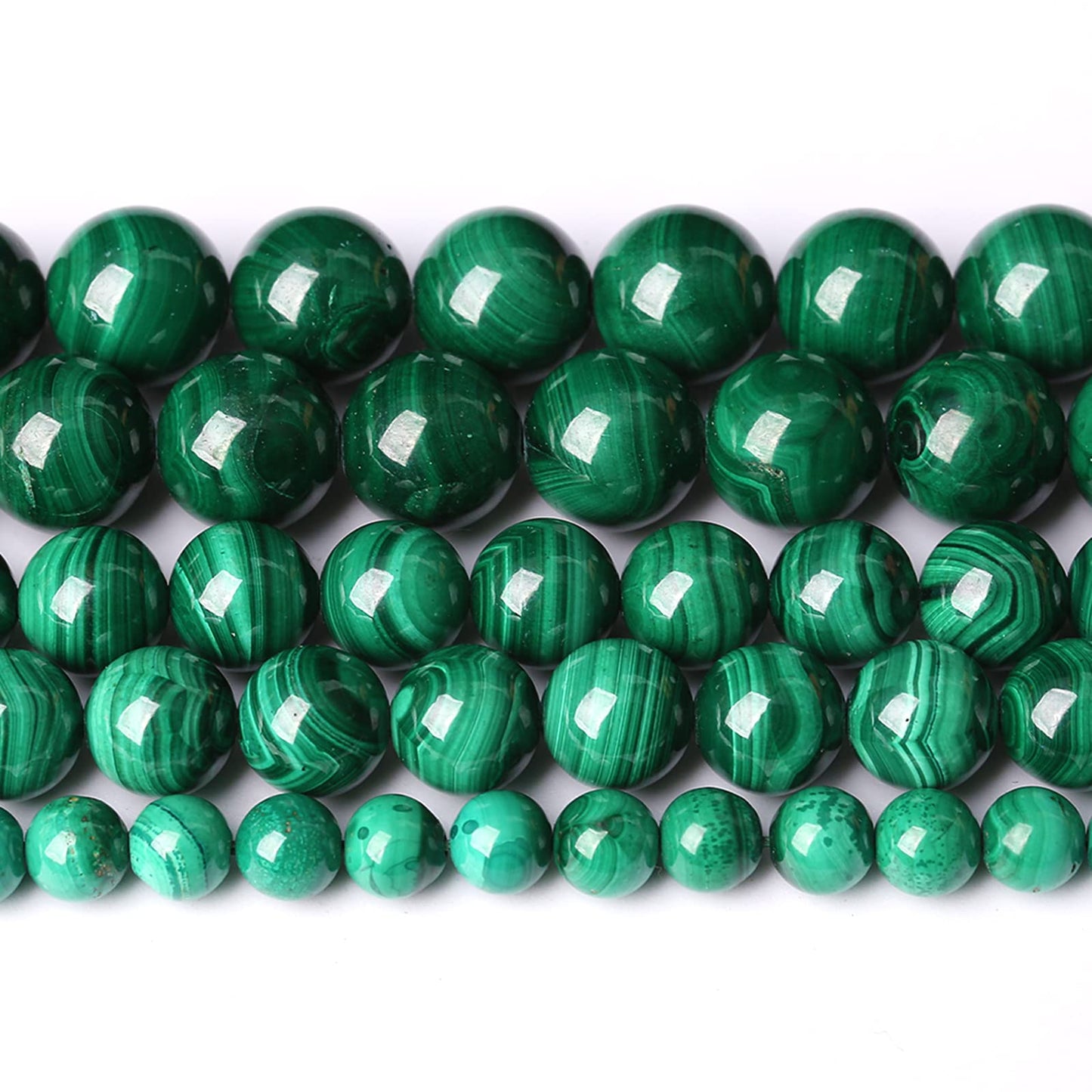 12MM 16PCS Natural Stone Green Malachite 3A Grade Gemstone Loose Beads for Jewelry Making DIY Bracelet