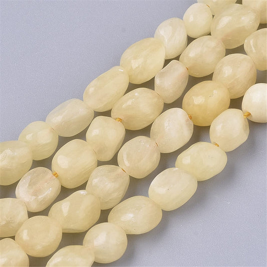 Fashewelry 52Pcs Irregular Natural Topaz Jade Beads Nugget Tumbled Chakra Gemstone Beads Crystal Healing Drilled Loose Beads 5-11x5-8mm for Earring Bracelet Necklace Jewelry Making