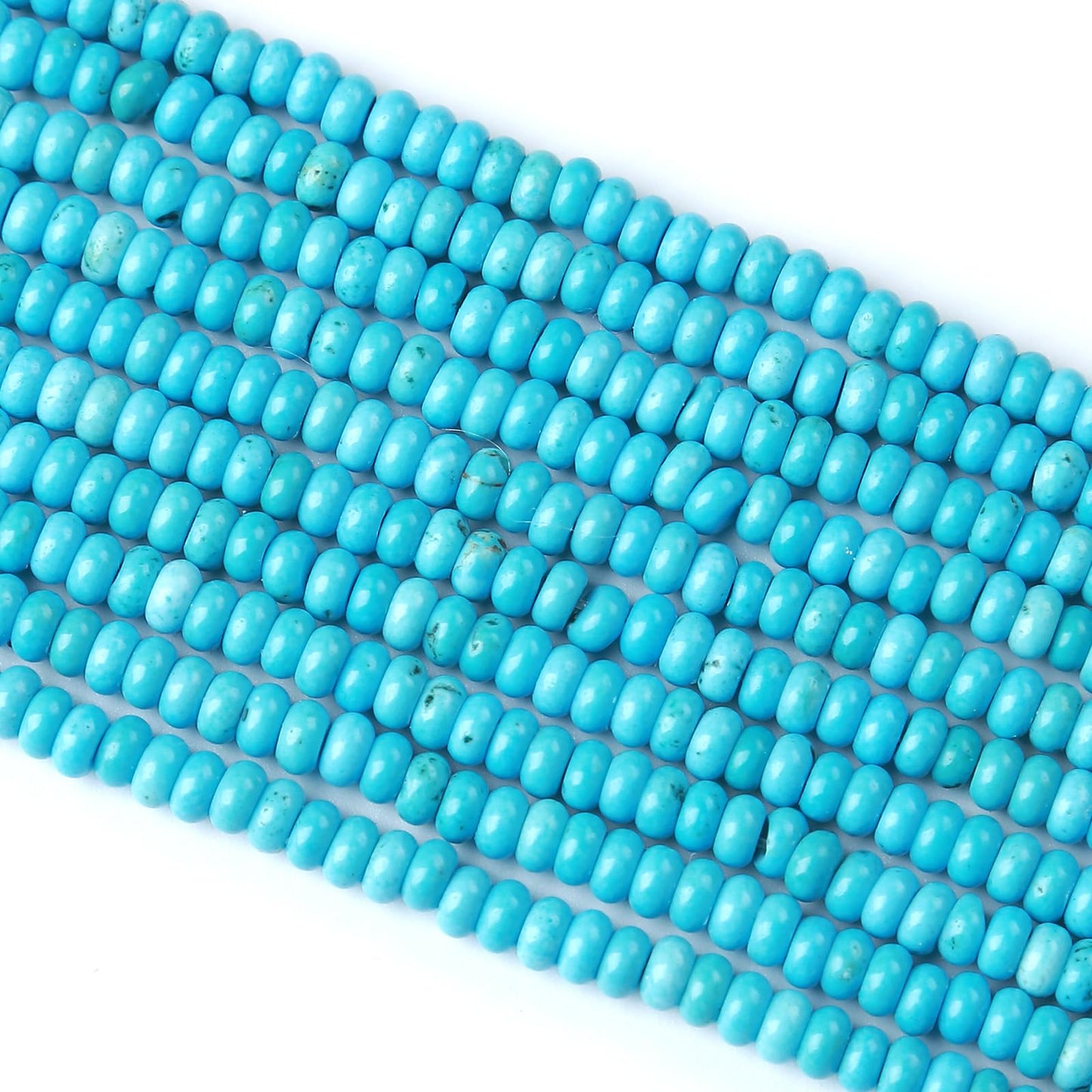 2x4MM 150PCS Turquoise Tube Rondelle Abacus Disk Spacer Loose Beads for Jewelry Making