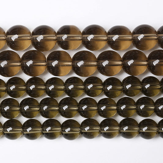 8MM 46PCS Smoky Quartz Glass Crystal Beads for Jewelry Making DIY Bracelet