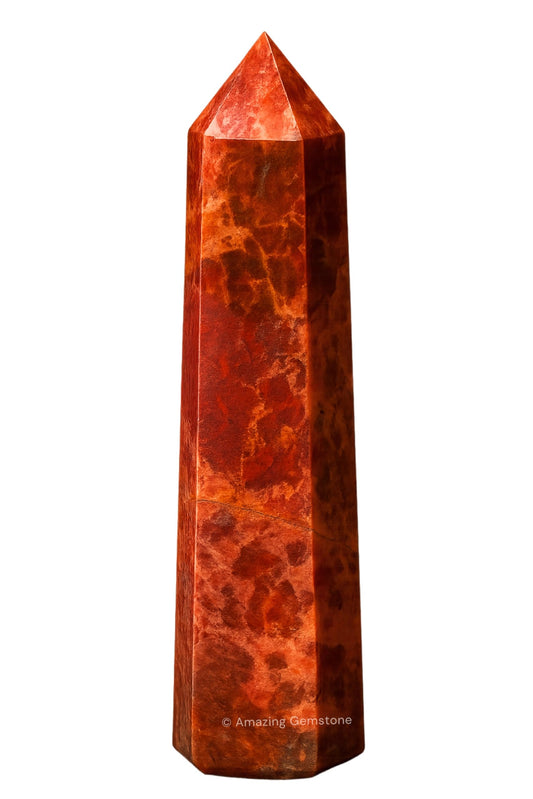Amazing Gemstone Brecciated Jasper Crystal Towers ~ Natural Healing Crystal Point Obelisk for Reiki Healing and Crystal Grid (3" to 4" INCH)
