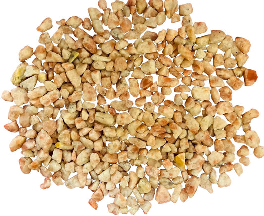 Indian Consigners Sunstone Tumbled Gemstone Chips – 100g Natural Crushed Healing Crystals for Energy, Mood Boosting, Manifestation & Home Décor