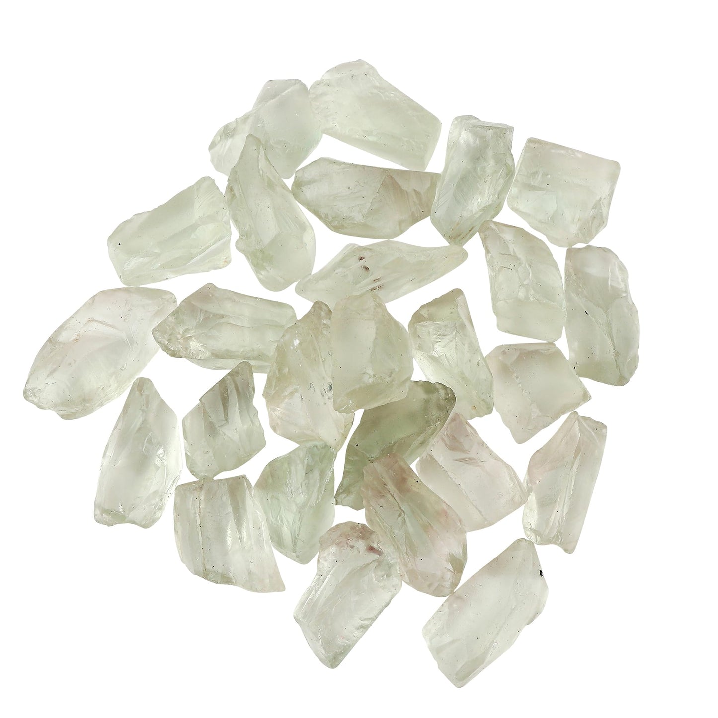 ColouredRocks Green Amethyst (250cts) (24-25pcs) (14-20mm) Natural Raw Crystals, Loose Gemstone, Wholesale Rough, Jewelry Making Supply, Chakra Healing Stones, DIY Craft, Gem Collection
