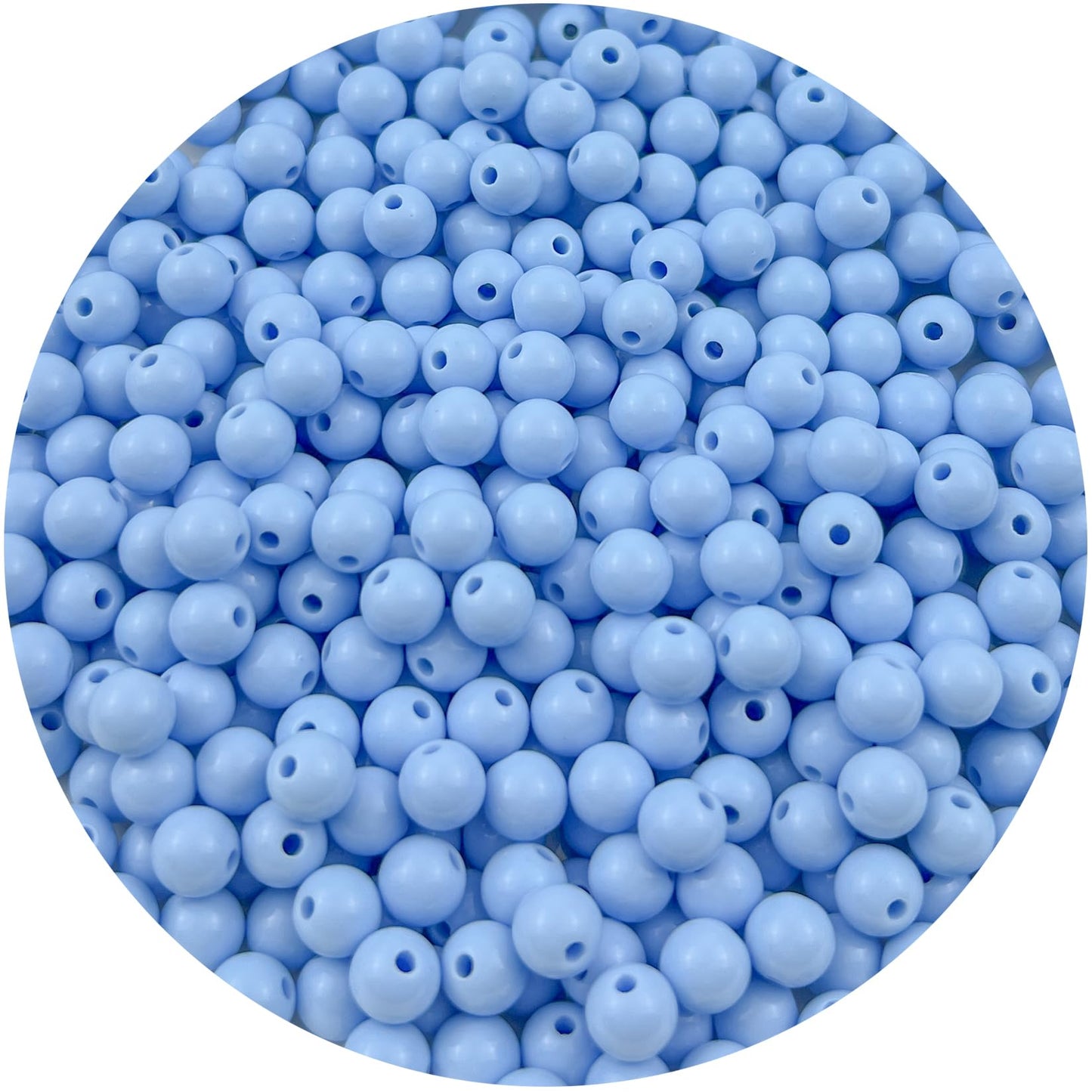 Mulutoo 200Pieces 10MM Acrylic Round Beads Round Acrylic Balls Chunky Beads Smooth Spacer Plastic Pastel Beads Craft Beads for Necklace and Bracelet Making Crafting Supplies(188-blue)