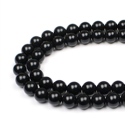MJDCB Real Stone Beads Natural Matte Black Onyx Agate Round Loose Bead for Jewelry Making DIY Bracelet Necklace(6mm)