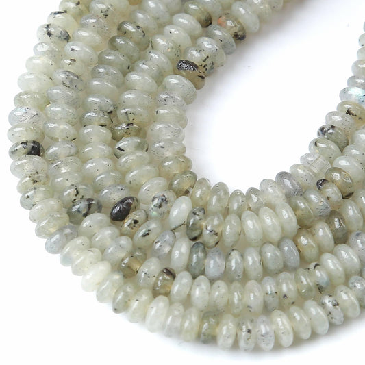 2x4MM 150PCS Grey Labradorite Tube Rondelle Abacus Disk Spacer Loose Beads for Jewelry Making
