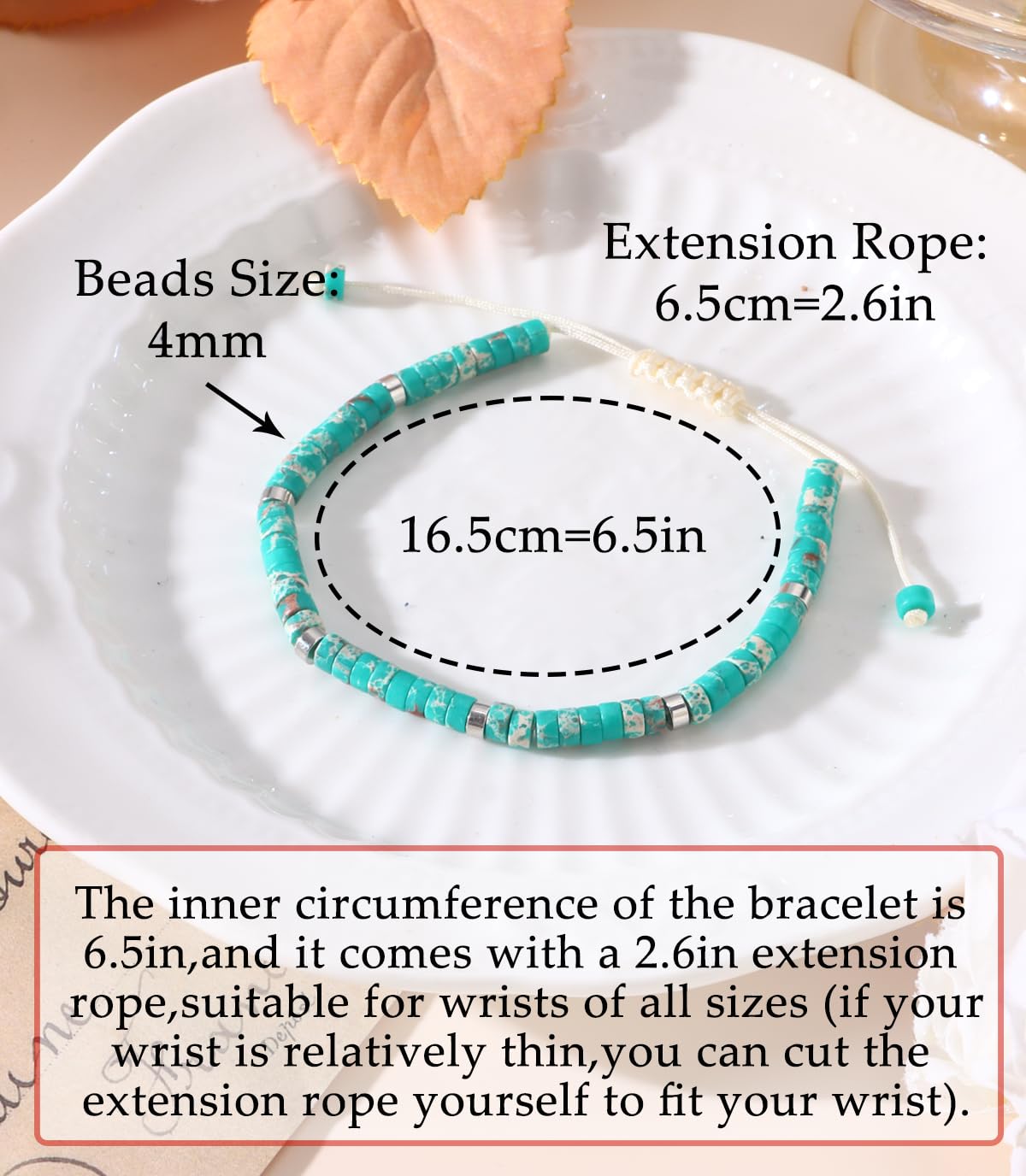 CASDAN Natural Crystal Healing Beaded Bracelet for Women Natural Stone Adjustable Braided Rope Bracelets Spiritual Inspirational Gifts Bracelets
