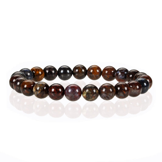 Cherry Tree Collection Pietersite Beaded Bracelet – Genuine 8mm Gemstone Stretch Bracelet for Men & Women – Handmade Crystal Bracelet - (Pietersite - S)