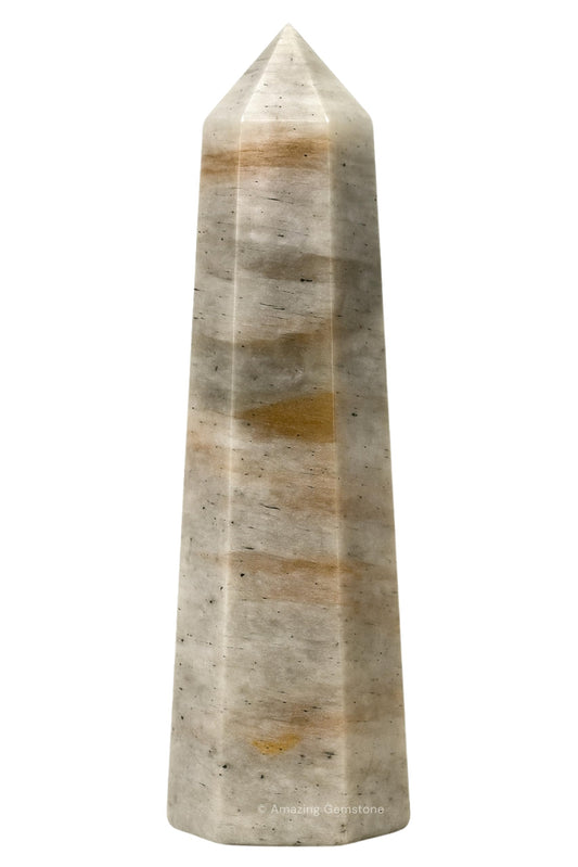 Amazing Gemstone Chrysoberyl Cats Eye Crystal Towers - Natural Healing Crystal Point Obelisk for Reiki Healing and Crystal Grid (3" to 4" INCH)