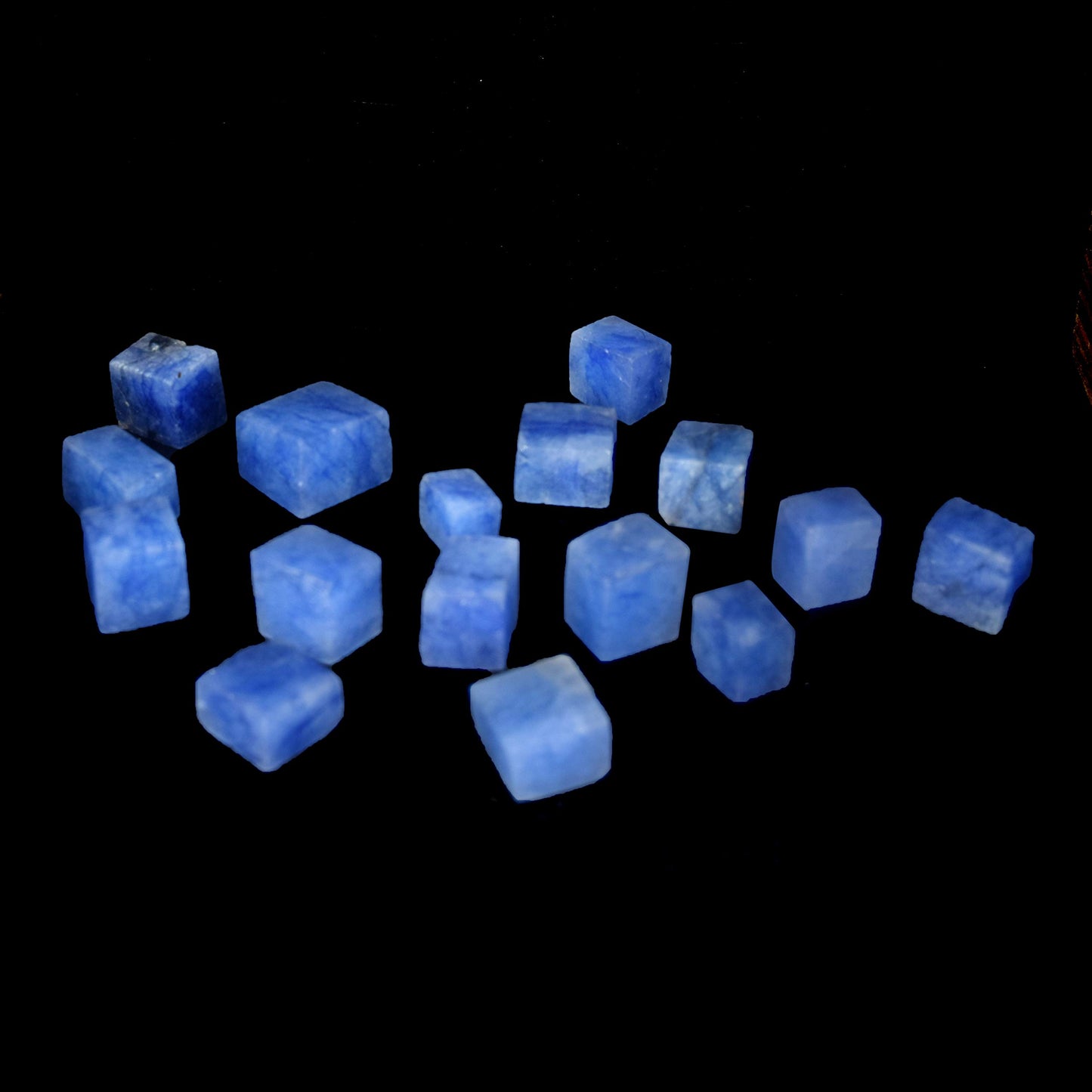 Blue Sapphire Cube Approx 250.00 Ct Lot of Blue Sapphire Gemstones for Jewelry Making & Home Décor