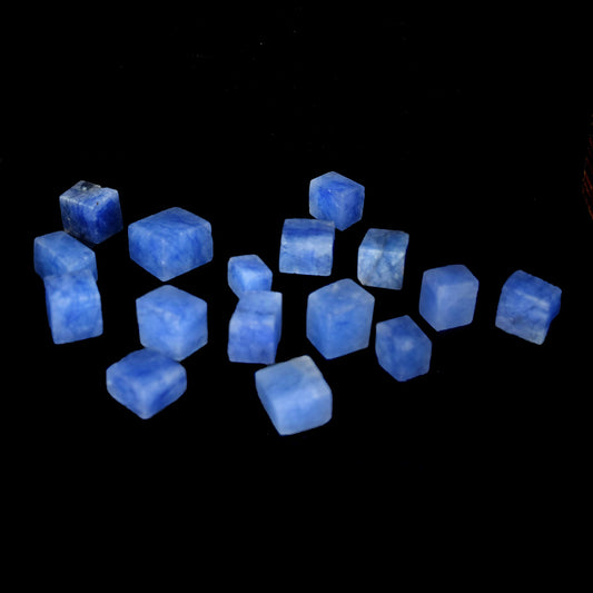 Blue Sapphire Cube Approx 250.00 Ct Lot of Blue Sapphire Gemstones for Jewelry Making & Home Décor